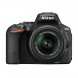 Nikon D5500 SLR-Digitalkamera schwarz 24.2 MP + AFS DX18 - 55 g VRII + Buch + ESTUCHE + Palo Selfie-01